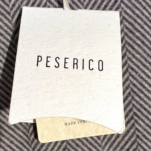 PESERICO Dress Made In Italy Size EU 46/US 10-12 New With Tags Long Sleeve Beige - Picture 3 of 8